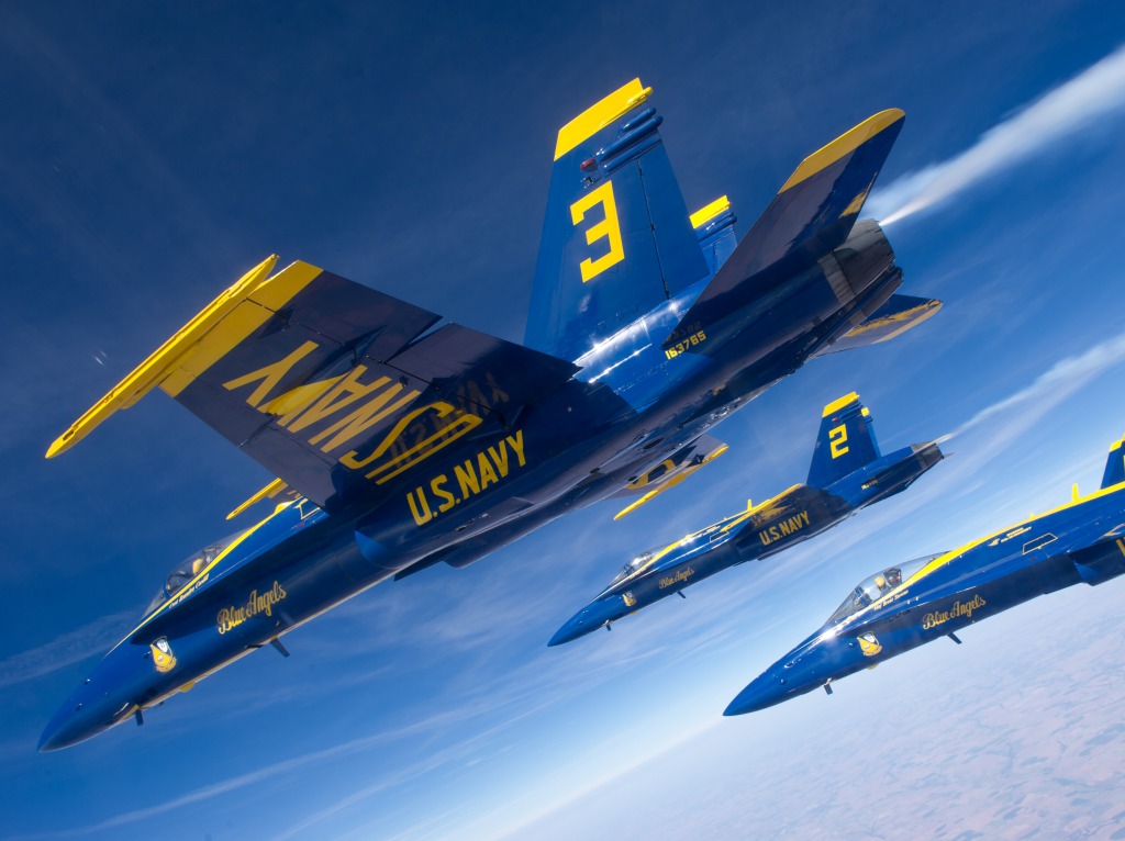 Blue Angels in Flight jigsaw puzzle in Aviation puzzles on TheJigsawPuzzles.com