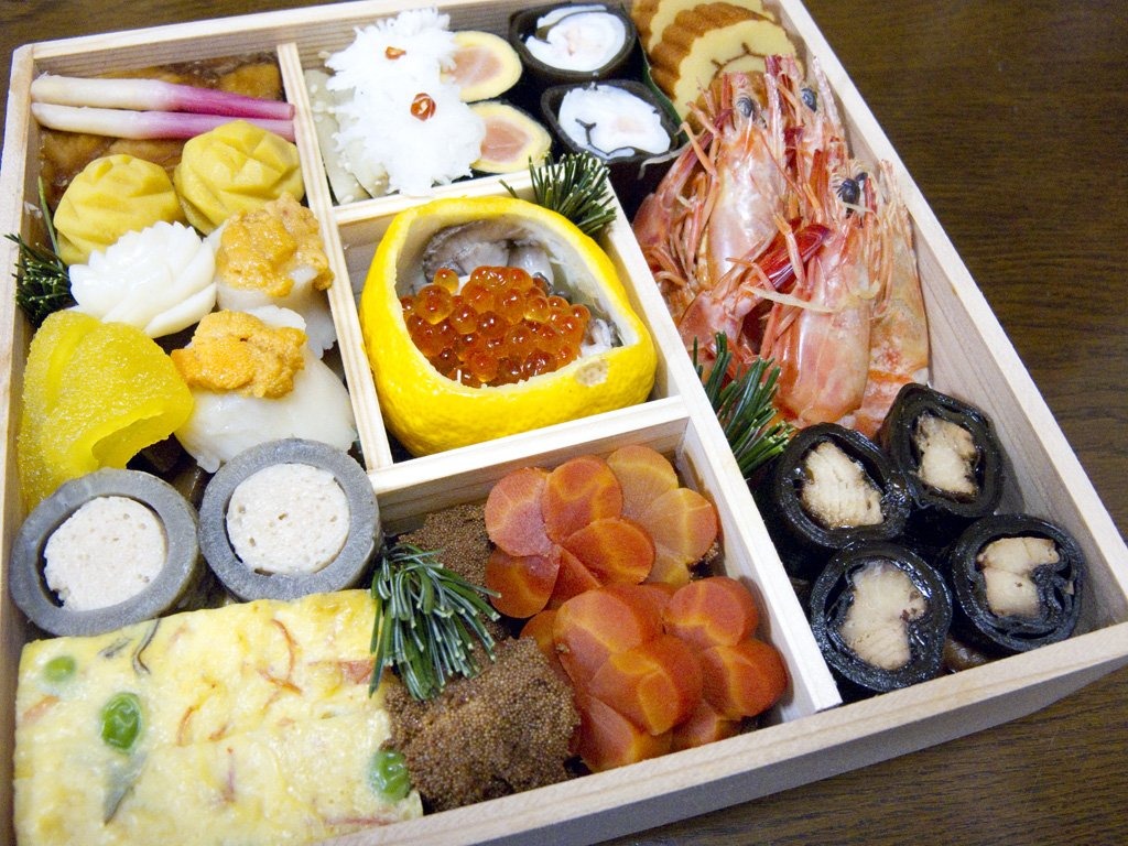 Japanese New Year Cuisine jigsaw puzzle in Food & Bakery puzzles on TheJigsawPuzzles.com