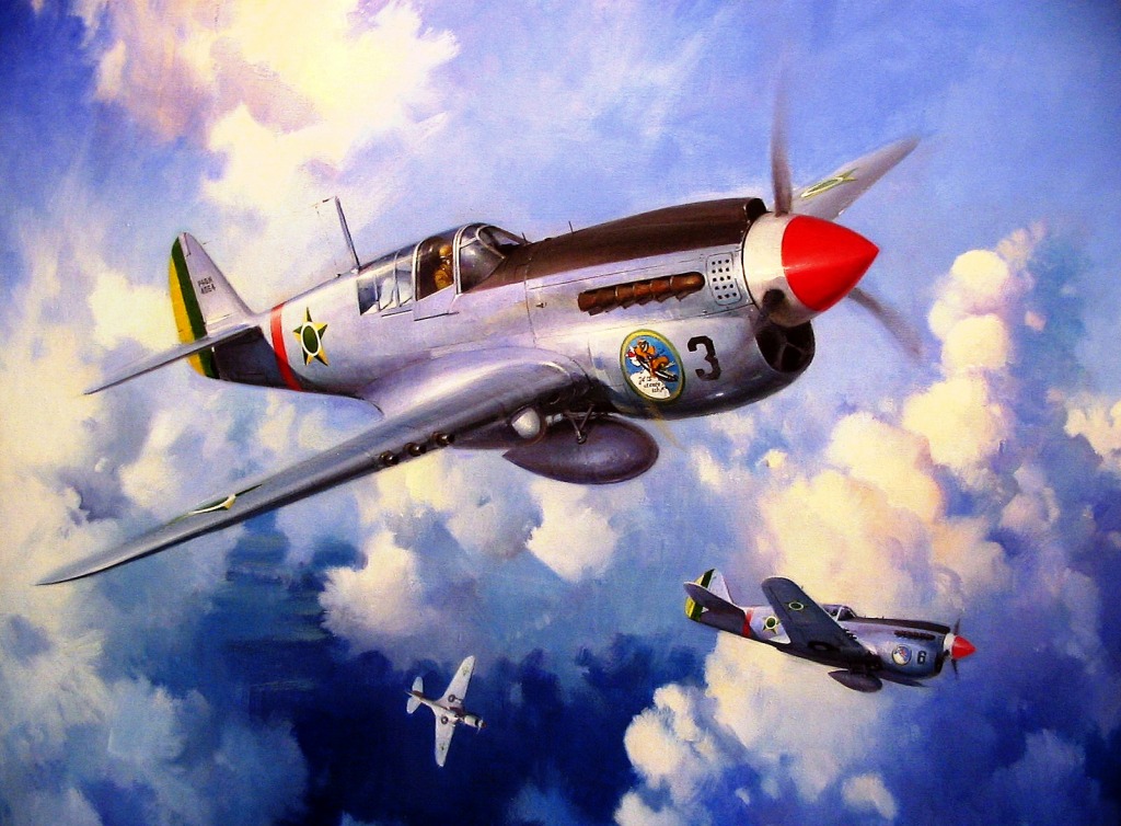 P-40 Warhawk, Brazilian Air Force jigsaw puzzle in Aviation puzzles on TheJigsawPuzzles.com