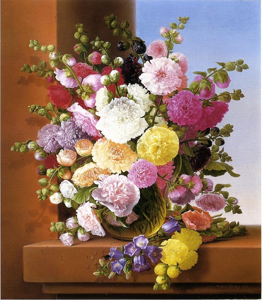 Still Life of Flowers jigsaw puzzle in Piece of Art puzzles on TheJigsawPuzzles.com