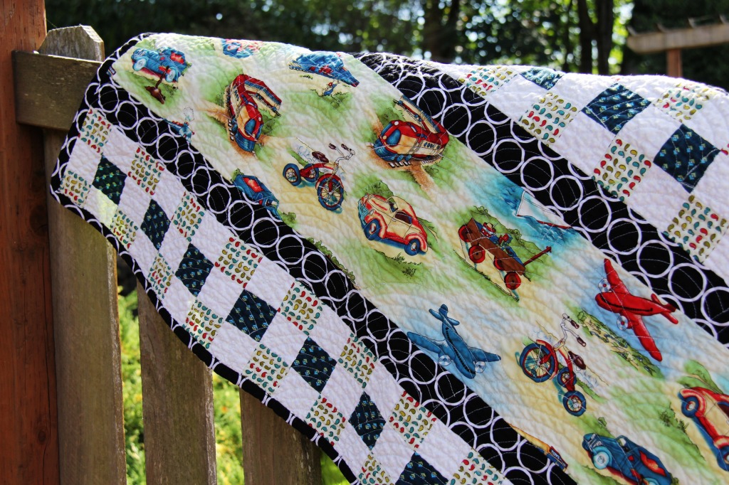 Quilt on a Fence jigsaw puzzle in Handmade puzzles on TheJigsawPuzzles.com