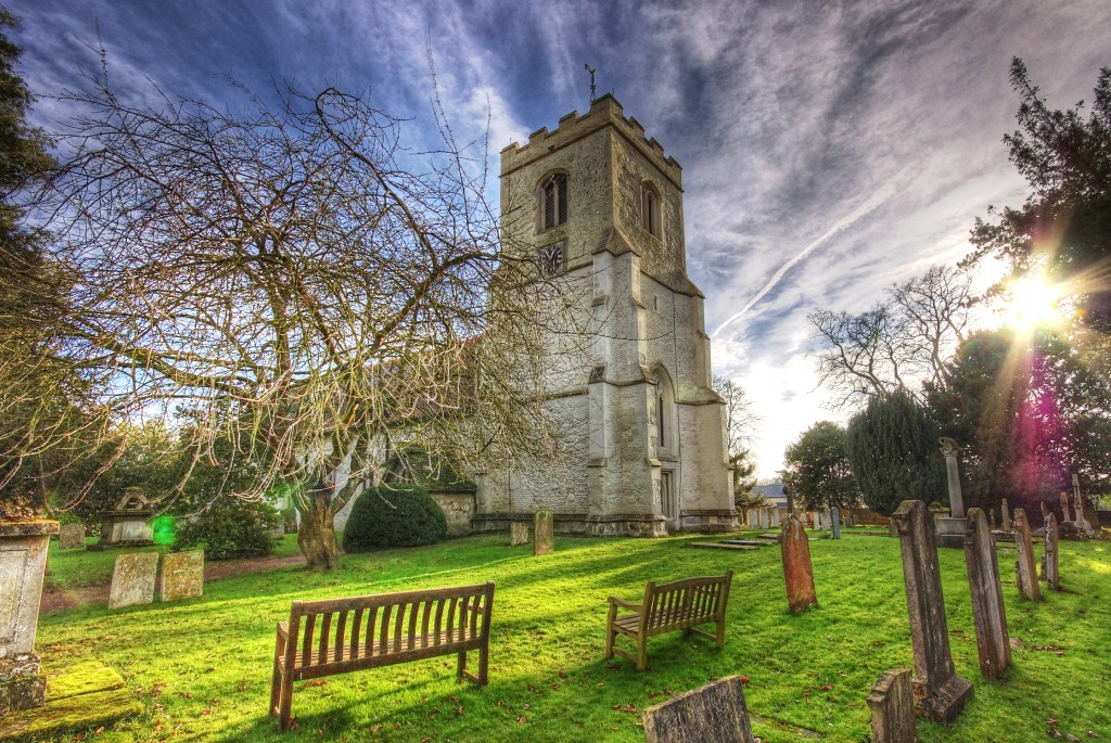 Church of St. Andrew & St. Mary, Grantchester jigsaw puzzle in Street View puzzles on TheJigsawPuzzles.com