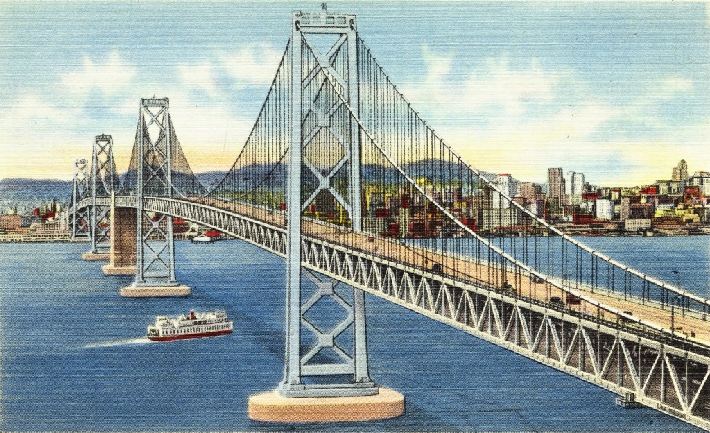 Pont de la baie d'Oakland , San Francisco jigsaw puzzle in Ponts puzzles on TheJigsawPuzzles.com