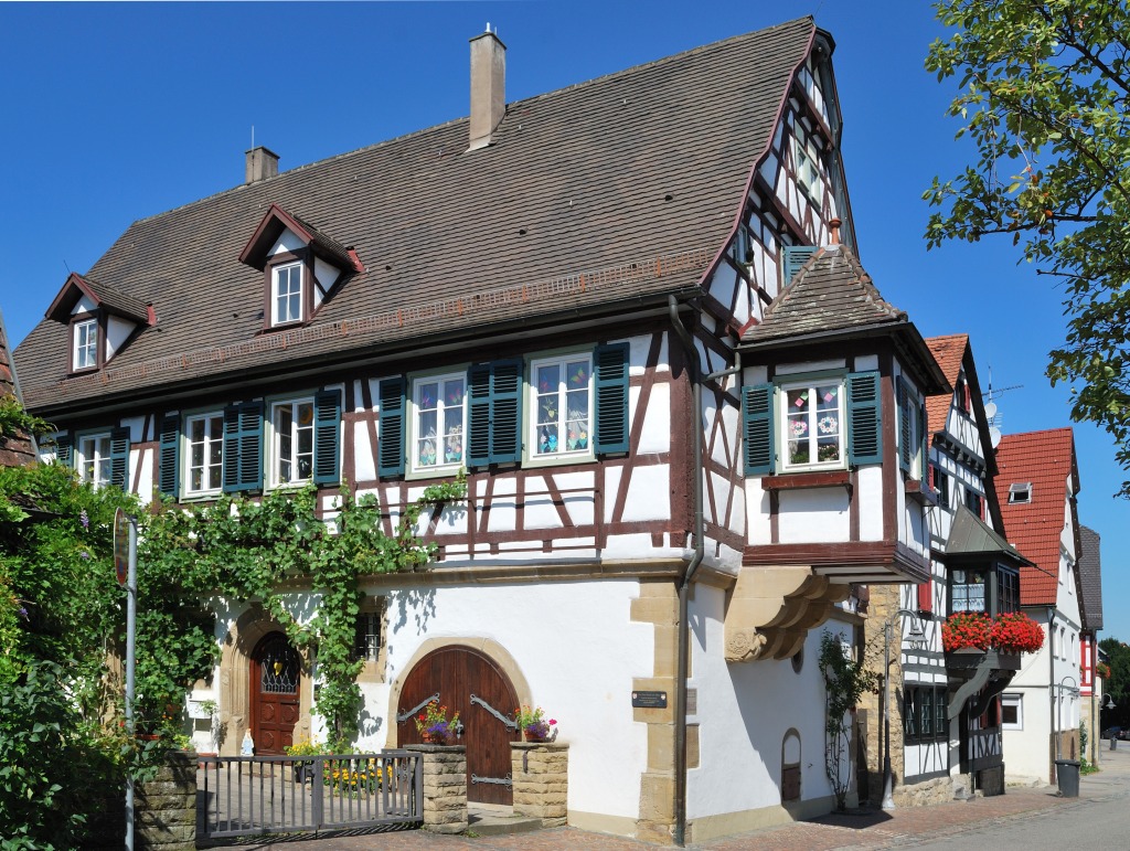 Schöckingen Evangelical Vicarage, Germany jigsaw puzzle in Street View puzzles on TheJigsawPuzzles.com