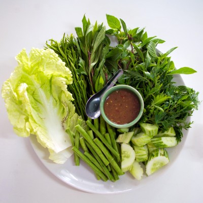 Vegetable Platter with Nam Phrik Kapi jigsaw puzzle in Fruits & Veggies ...