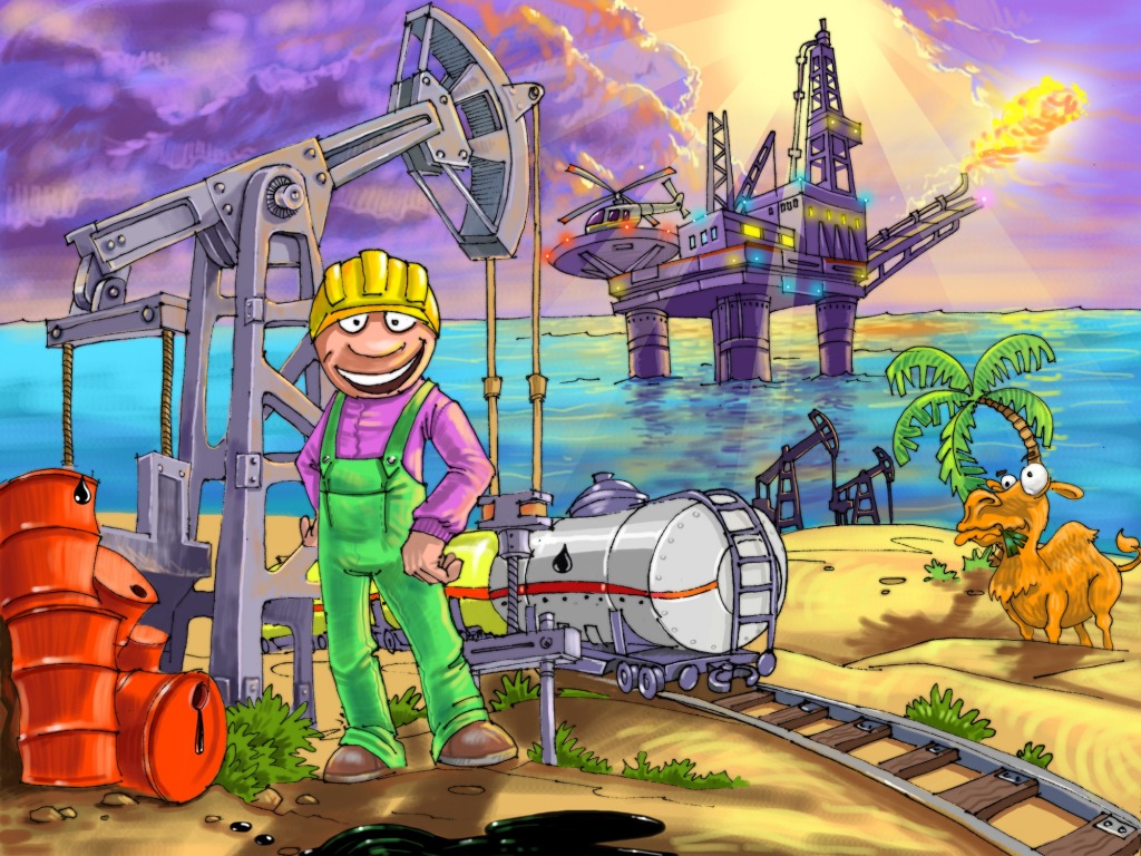 Pumping Oil jigsaw puzzle in Kids Puzzles puzzles on TheJigsawPuzzles.com