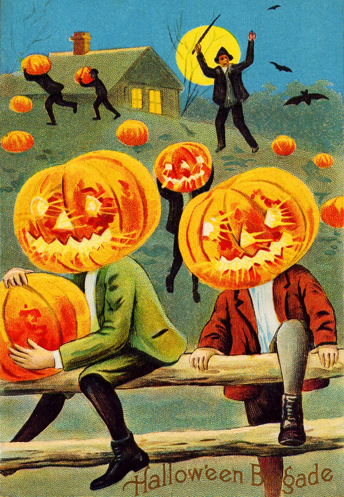 Cartes postale d'Halloween rétro jigsaw puzzle in Halloween puzzles on TheJigsawPuzzles.com