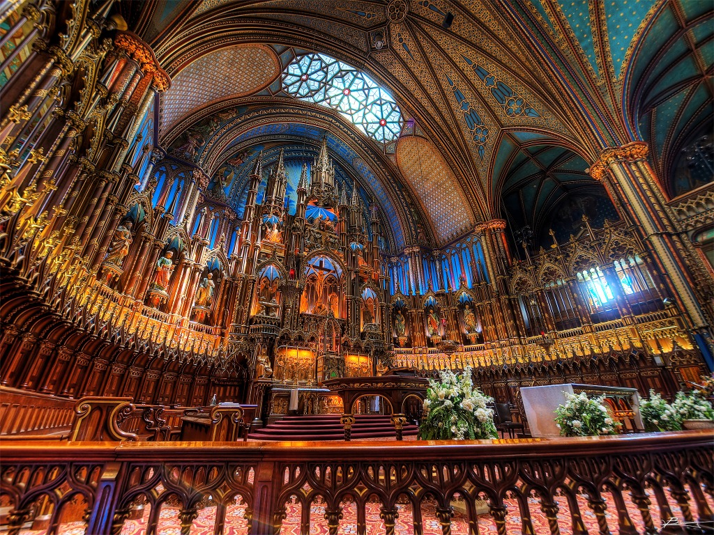 Notre-Dame Basilika, Montreal Altstadt jigsaw puzzle in Puzzle des Tages puzzles on TheJigsawPuzzles.com
