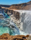 Raging Gullfoss Waterfall, Iceland