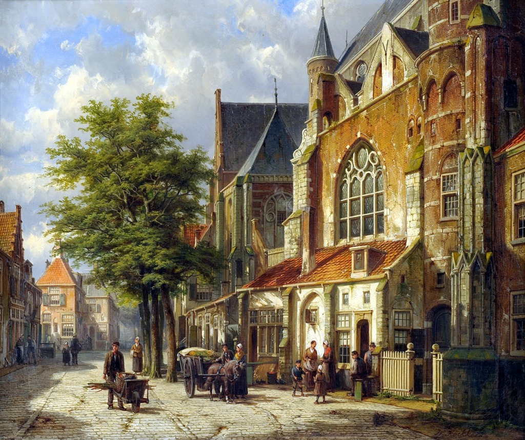 Dutch Cityscape jigsaw puzzle in Piece of Art puzzles on TheJigsawPuzzles.com