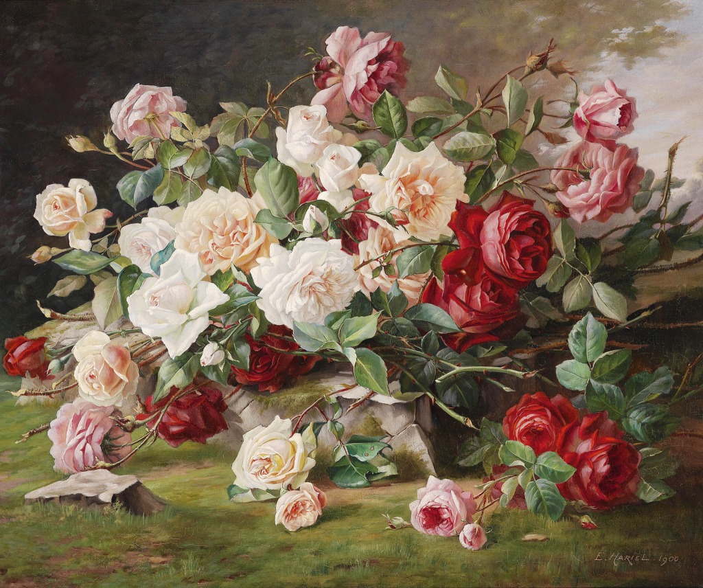 Still Life with Roses jigsaw puzzle in Flowers puzzles on TheJigsawPuzzles.com
