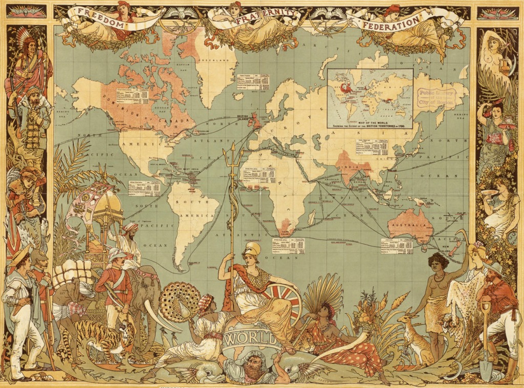 Imperial Federation Map of the World jigsaw puzzle in Puzzle of the Day puzzles on TheJigsawPuzzles.com
