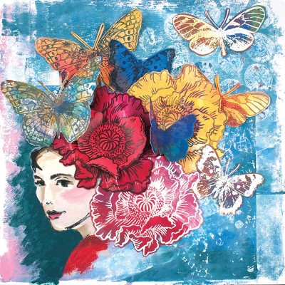 Portrait with the Butterflies jigsaw puzzle in Handmade puzzles on ...