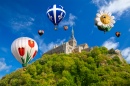 Hot Air Balloons over Mont Saint-Michel