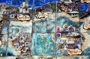 Mosaics in Tres Laredos Park, Cantabria, Spain