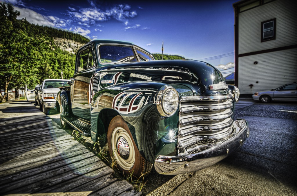 Old Chevy in Skagway Alaska jigsaw puzzle in Cars & Bikes puzzles on TheJigsawPuzzles.com