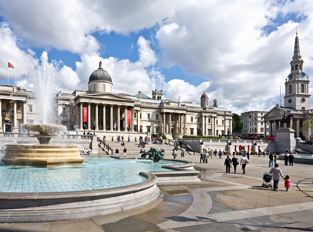 Trafalgar Square, London jigsaw puzzle in Puzzle of the Day puzzles on TheJigsawPuzzles.com