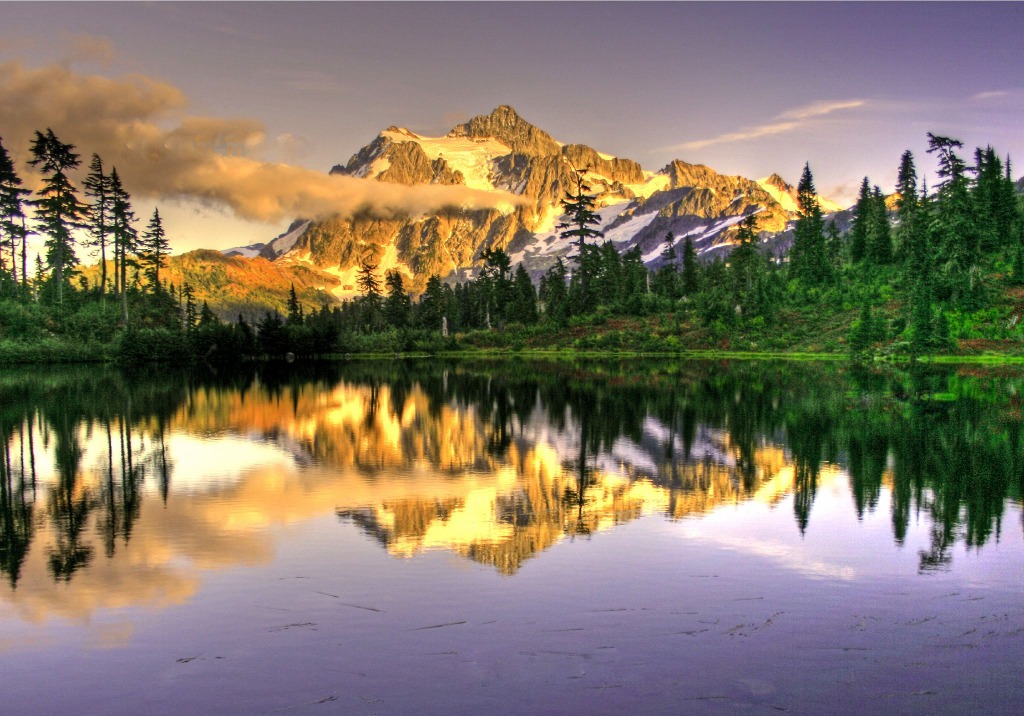 Mt. Shuksan in the North Cascades jigsaw puzzle in Great Sightings puzzles on TheJigsawPuzzles.com