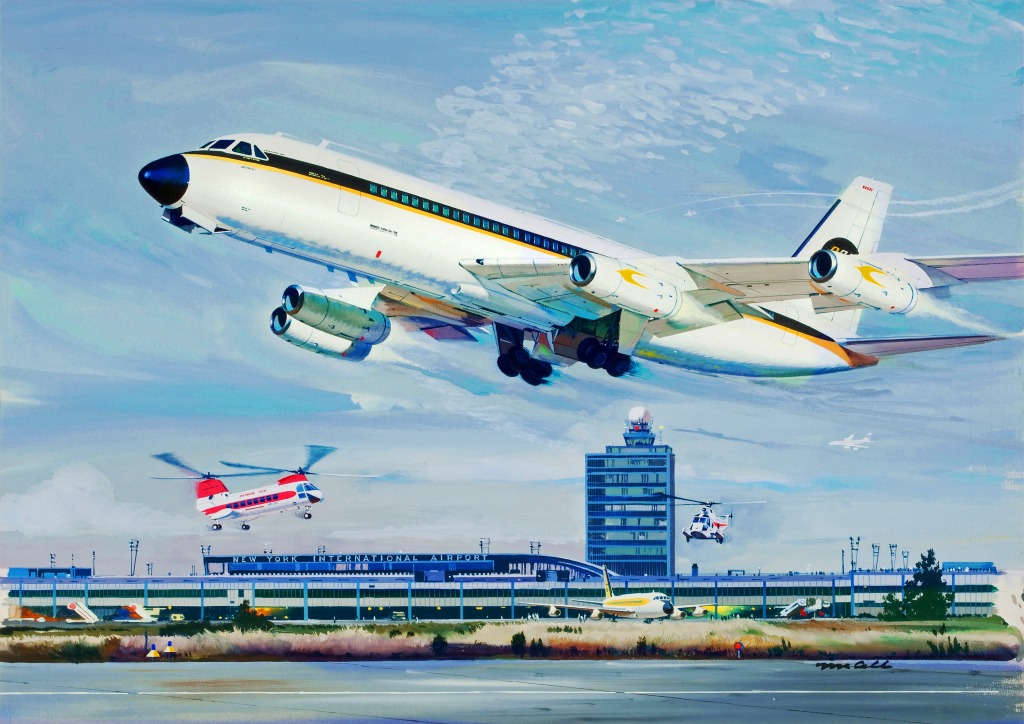 Convair 880 Taking Off jigsaw puzzle in Aviation puzzles on TheJigsawPuzzles.com