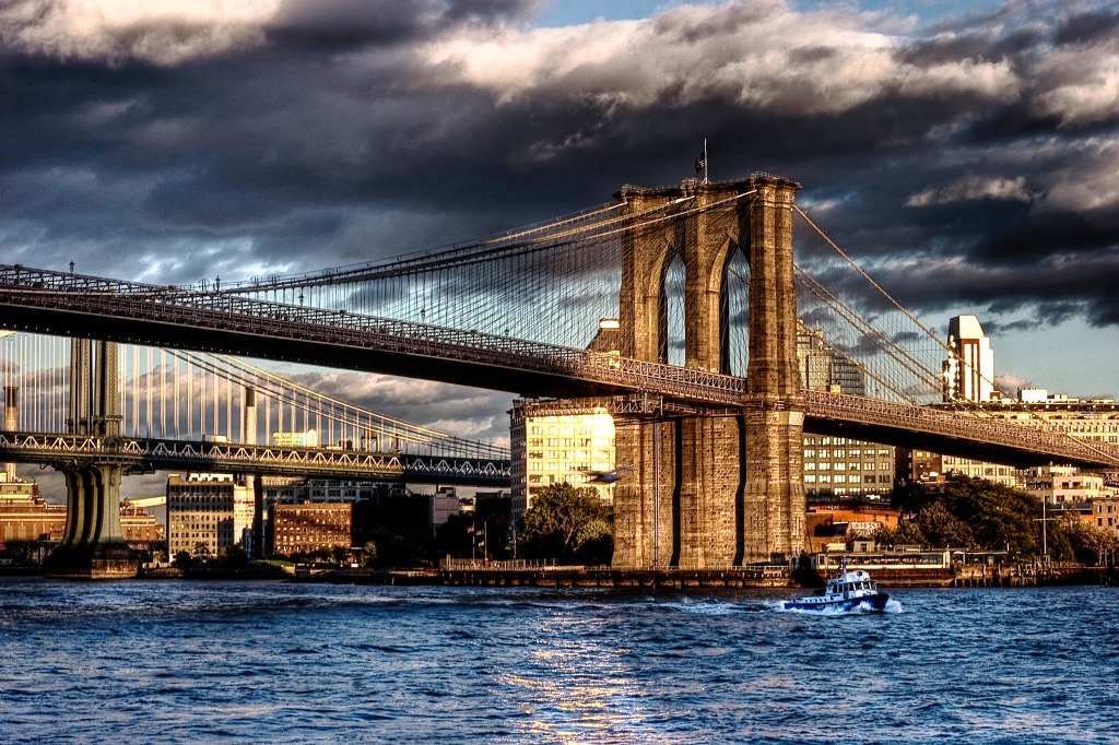 The Windy City Meets the Big Apple jigsaw puzzle in Bridges puzzles on TheJigsawPuzzles.com