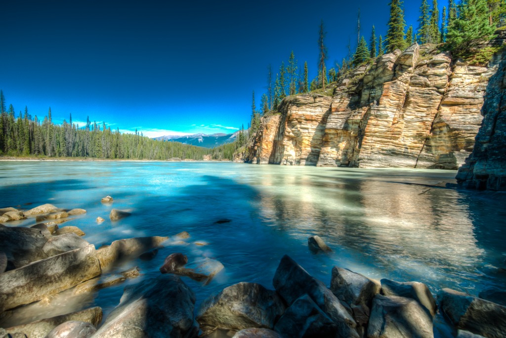 Athabasca River, Jasper National Park jigsaw puzzle in Great Sightings puzzles on TheJigsawPuzzles.com