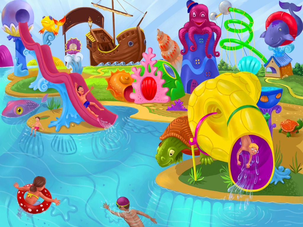 Water Park jigsaw puzzle in Kids Puzzles puzzles on TheJigsawPuzzles.com