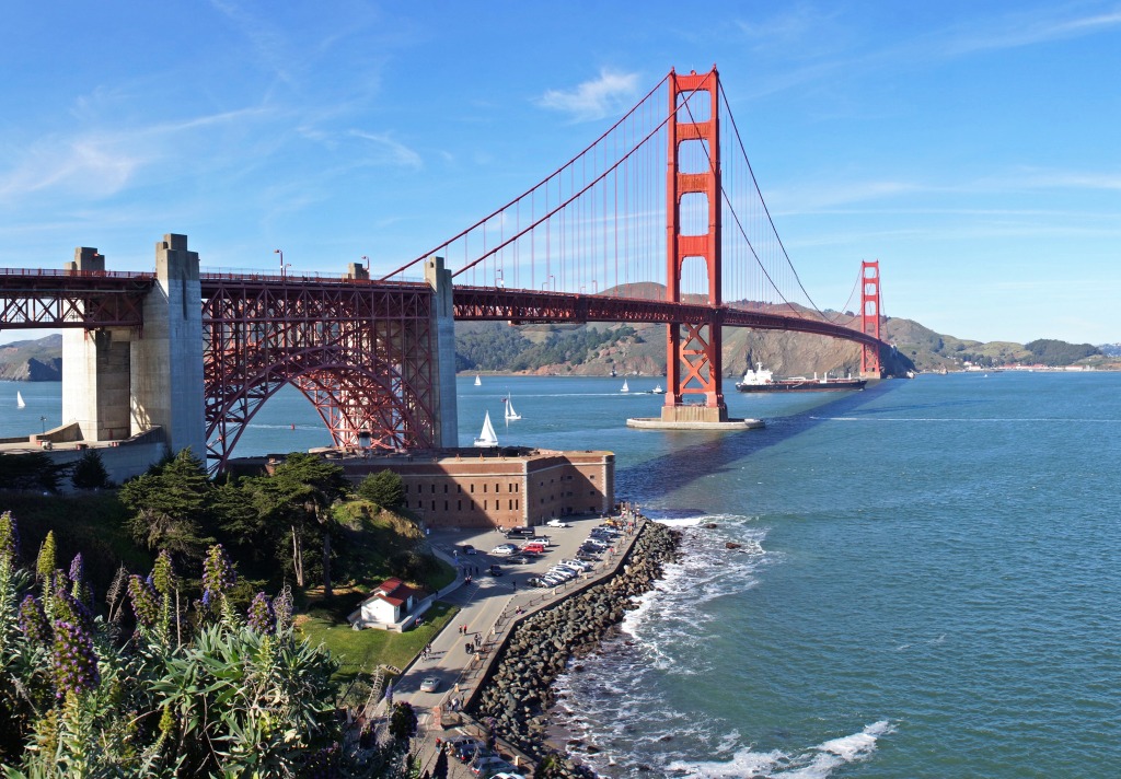 San Francisco, Golden Gate Bridge jigsaw puzzle in Brücken puzzles on TheJigsawPuzzles.com