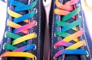 Sneakers with Colored Shoelaces