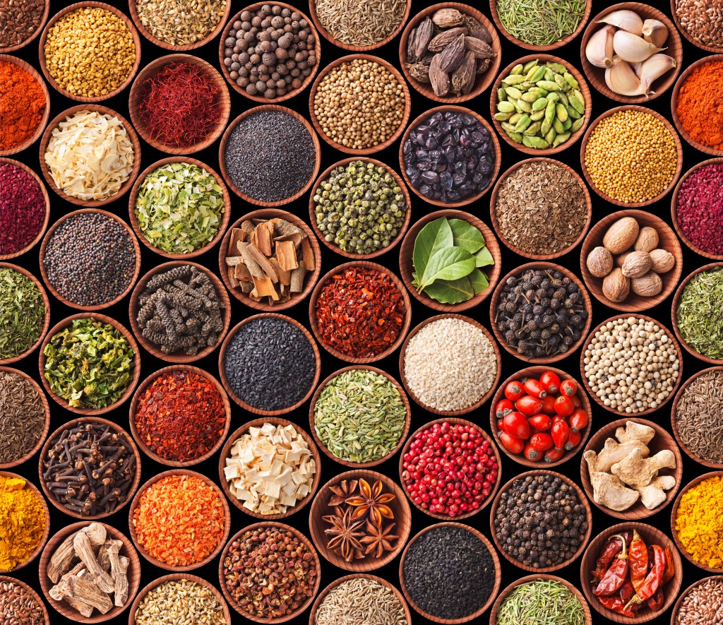 Spices and Herbs jigsaw puzzle in Macro puzzles on TheJigsawPuzzles.com