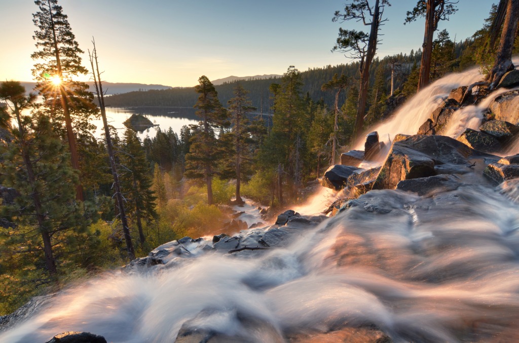 Eagle Falls, Lake Tahoe, CA jigsaw puzzle in Waterfalls puzzles on TheJigsawPuzzles.com