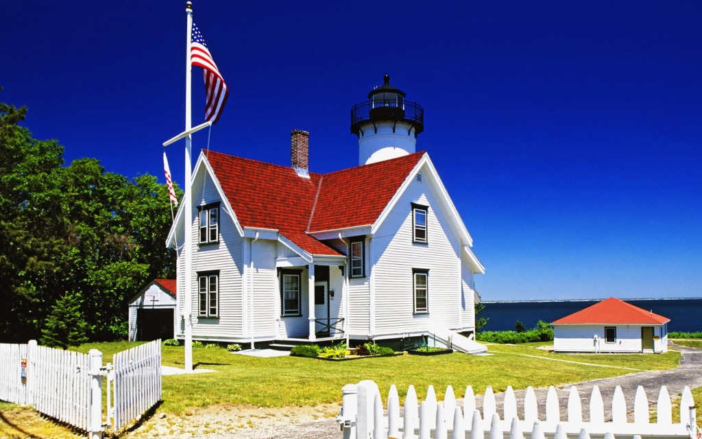 West Chop Lighthouse, Massachusetts jigsaw puzzle in Puzzle of the Day puzzles on TheJigsawPuzzles.com