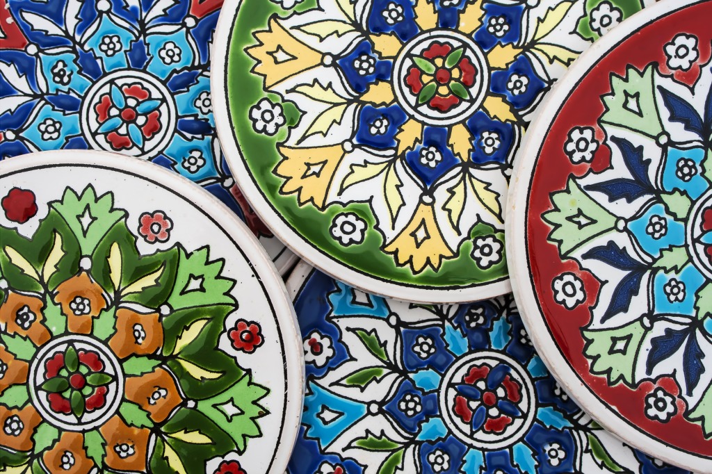 Greek Ceramic Coasters jigsaw puzzle in Handmade puzzles on TheJigsawPuzzles.com