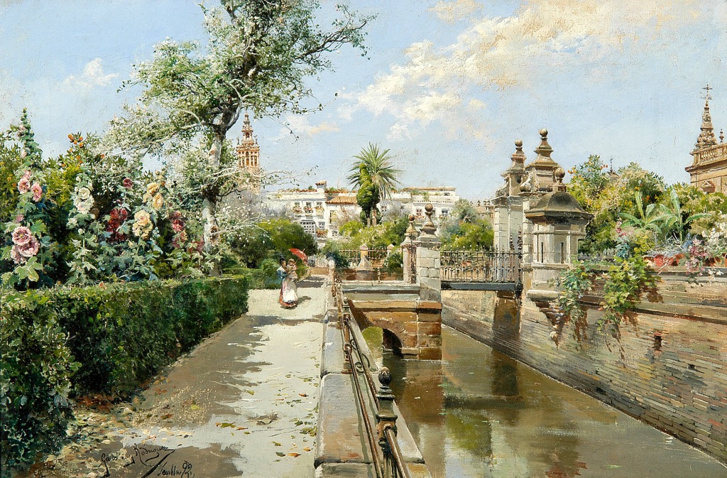 A Seville Garden jigsaw puzzle in Piece of Art puzzles on TheJigsawPuzzles.com
