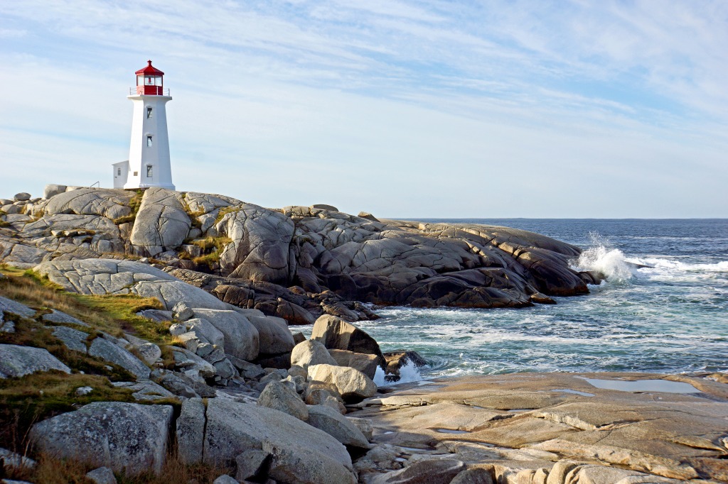 Peggy's Cove Lighthouse, Canada jigsaw puzzle in Great Sightings puzzles on TheJigsawPuzzles.com
