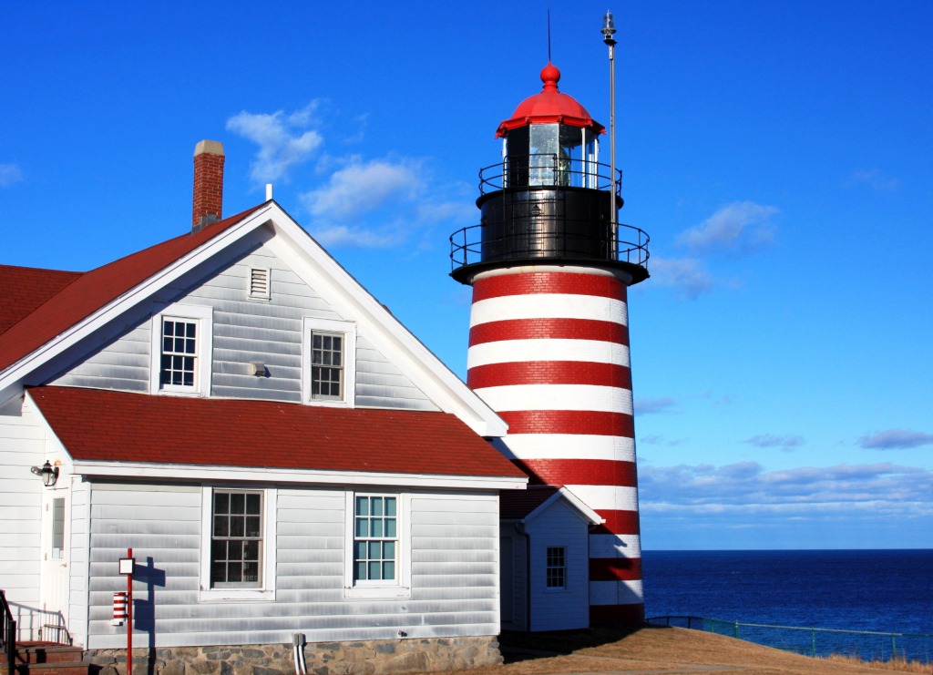 Quoddy Head Lighthouse, Maine jigsaw puzzle in Puzzle of the Day puzzles on TheJigsawPuzzles.com