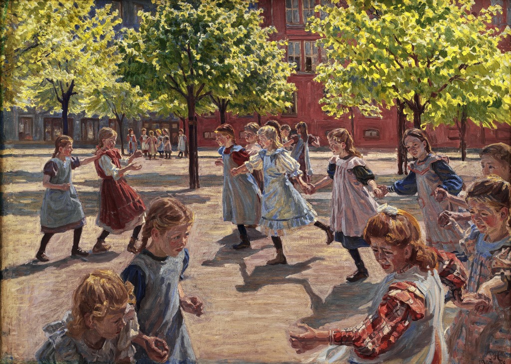 Playing Children, Enghave Square jigsaw puzzle in Piece of Art puzzles on TheJigsawPuzzles.com