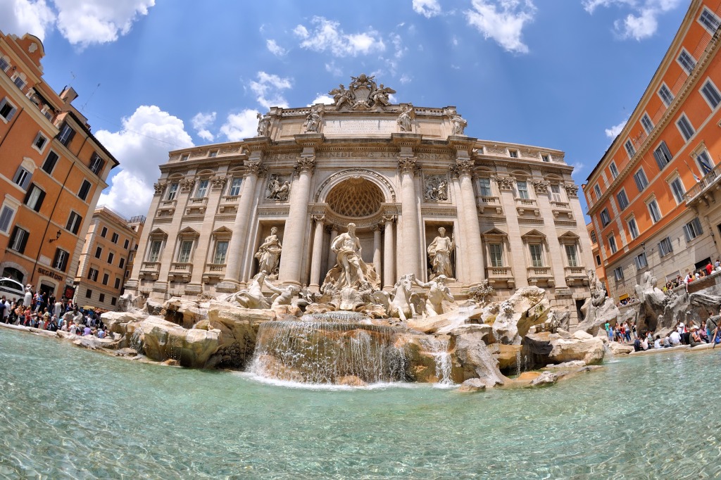Trevi-Brunnen, Rom jigsaw puzzle in Wasserfälle puzzles on TheJigsawPuzzles.com