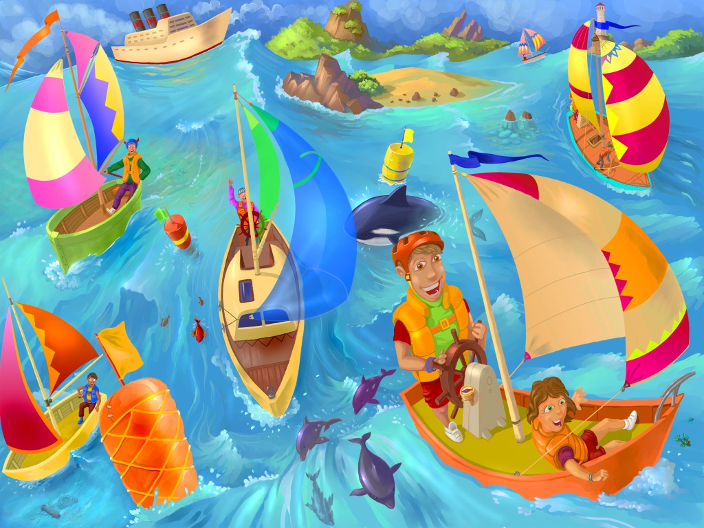 Sailing the High Seas jigsaw puzzle in Kids Puzzles puzzles on TheJigsawPuzzles.com
