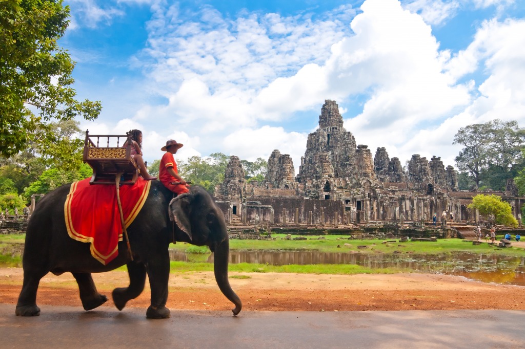 Temple d'Angkor, Siem Reap, Cambodge jigsaw puzzle in Animaux puzzles on TheJigsawPuzzles.com