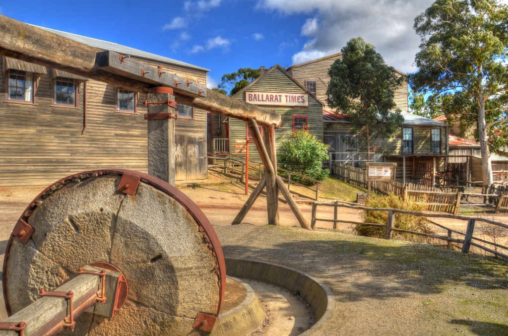 The Chilean Mill, Sovereign Hill, Australia jigsaw puzzle in Puzzle of the Day puzzles on TheJigsawPuzzles.com