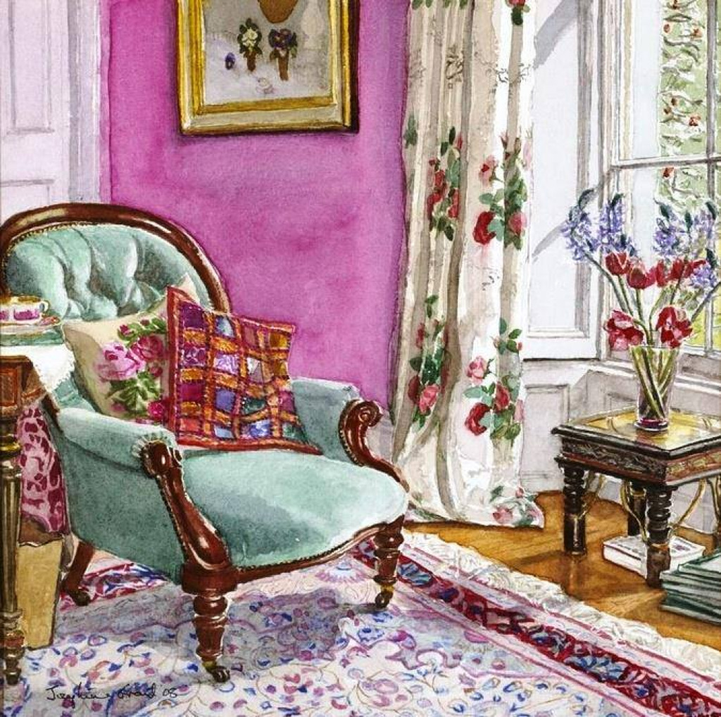CHAIR IN THE PARLOR jigsaw puzzle in Marsha Robards puzzles on TheJigsawPuzzles.com