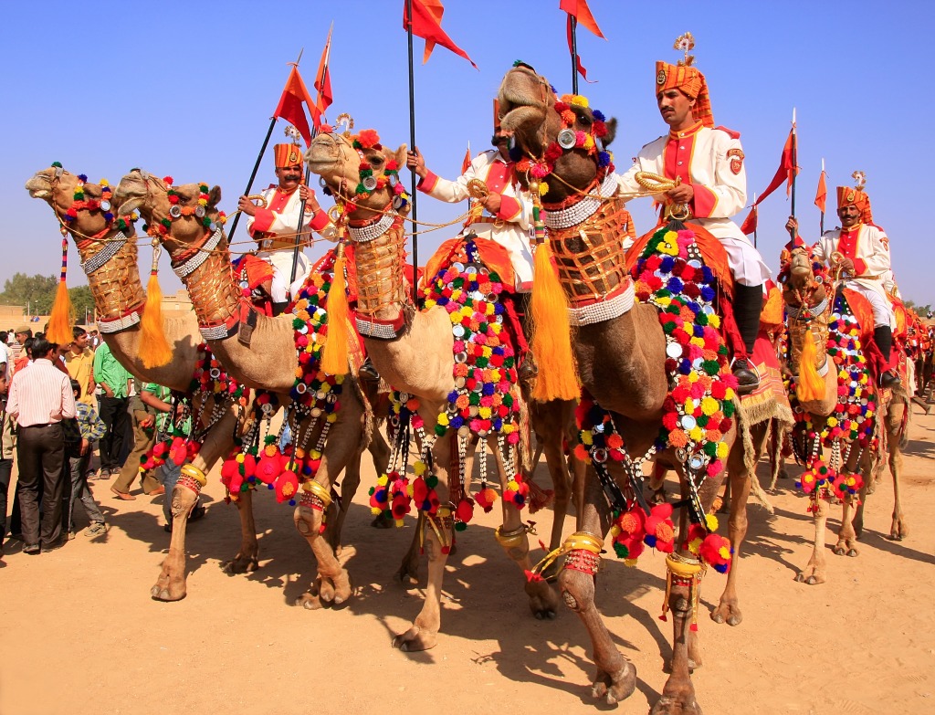 Wüsten-Festival in Jaisalmer, Indien jigsaw puzzle in Tiere puzzles on TheJigsawPuzzles.com