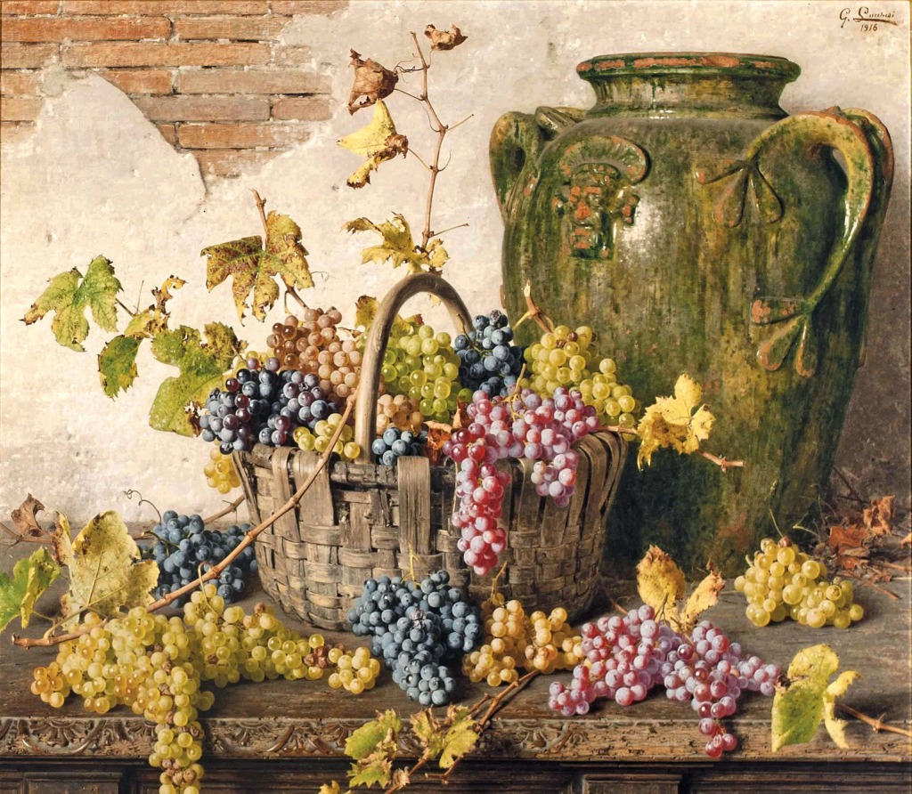 A Basket of Grapes jigsaw puzzle in Fruits & Veggies puzzles on TheJigsawPuzzles.com
