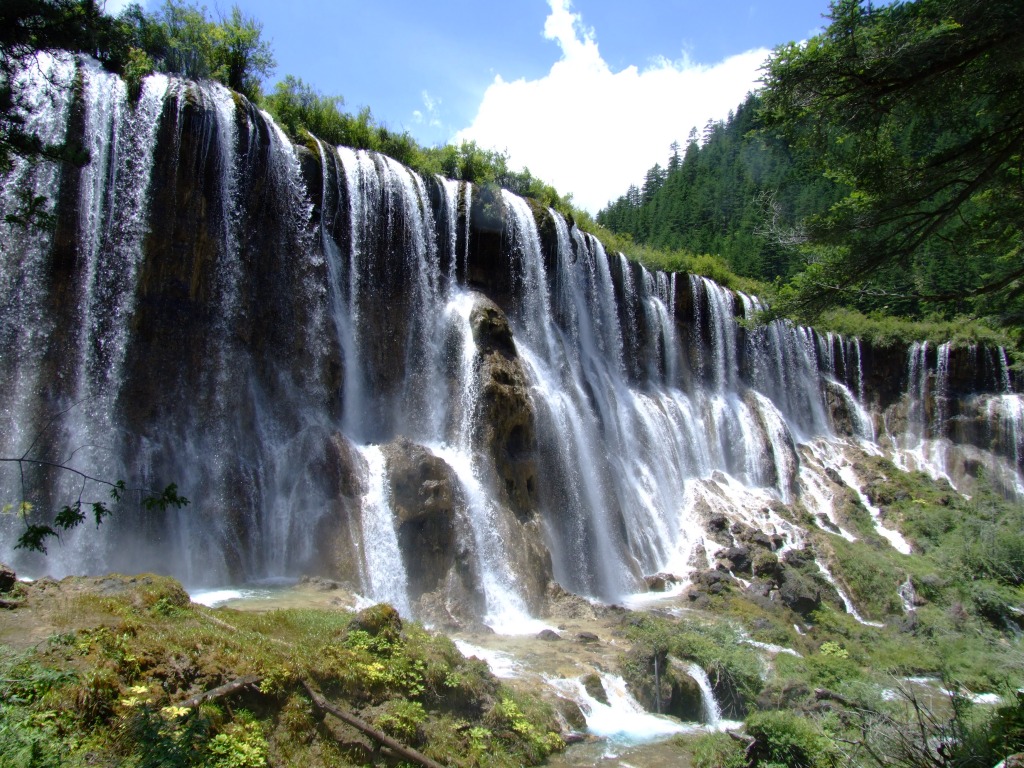 Nuorilang Waterfall, Sichuan, China jigsaw puzzle in Waterfalls puzzles on TheJigsawPuzzles.com