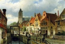Figures on a Canal in Oudewater, Holland