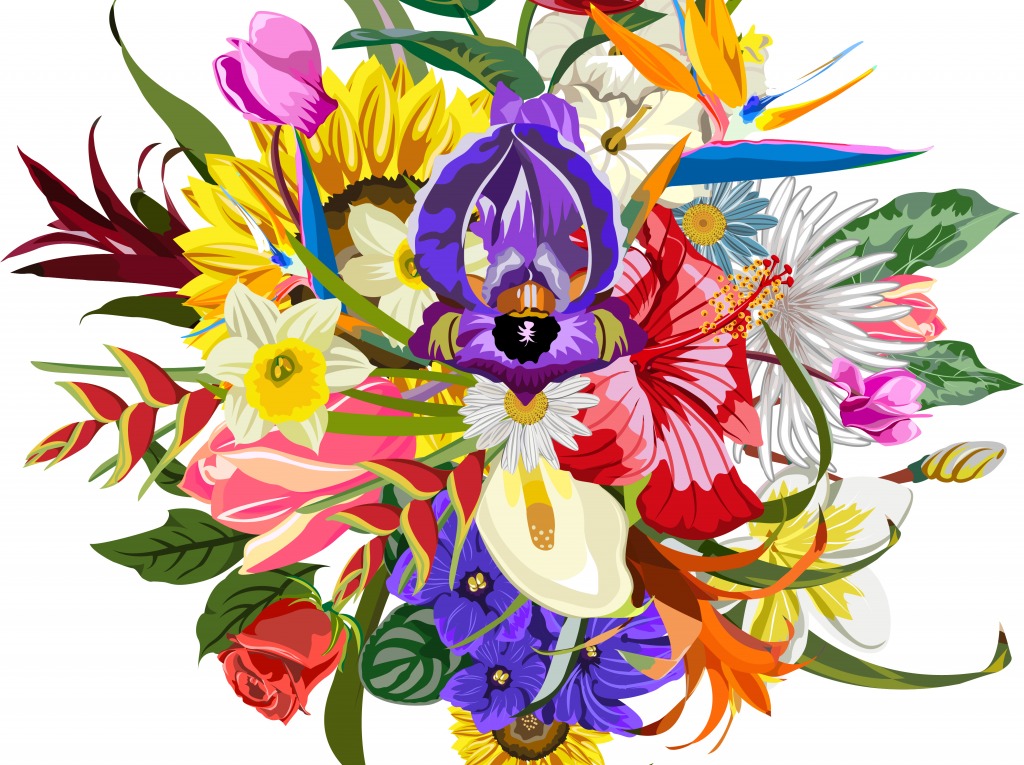 Bouquet of Many Flowers jigsaw puzzle in Flowers puzzles on TheJigsawPuzzles.com