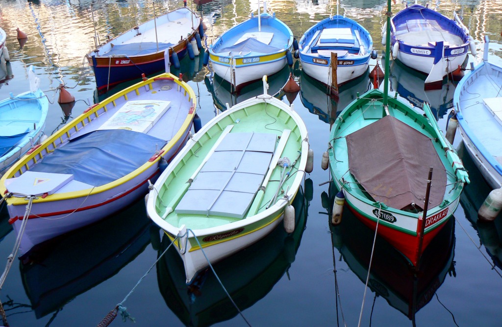 Colorful Boats jigsaw puzzle in Puzzle of the Day puzzles on TheJigsawPuzzles.com