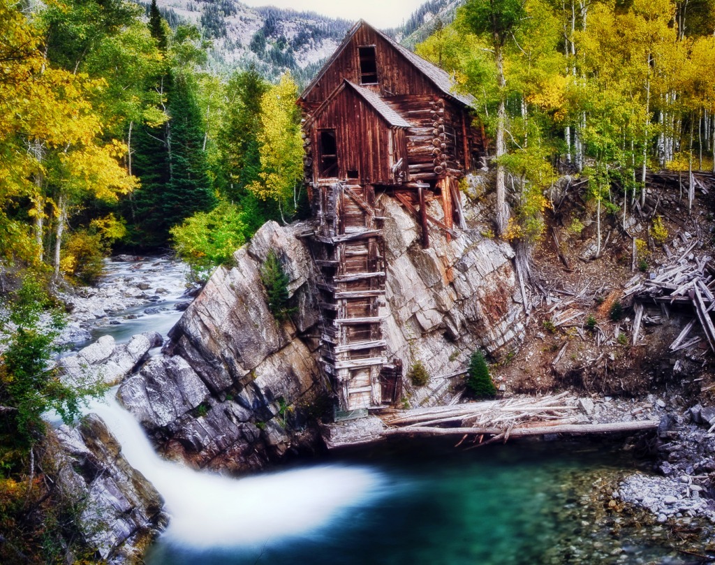 Crystal Mill at Fall jigsaw puzzle in Waterfalls puzzles on TheJigsawPuzzles.com