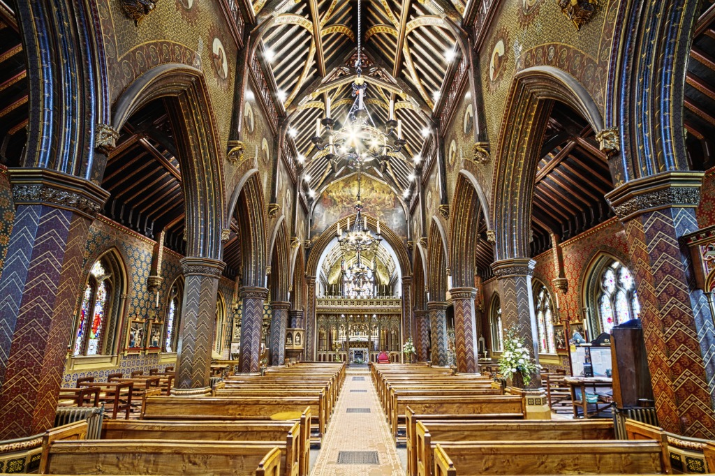 St Giles’ Cathedral, Cheadle, England jigsaw puzzle in Puzzle des Tages puzzles on TheJigsawPuzzles.com