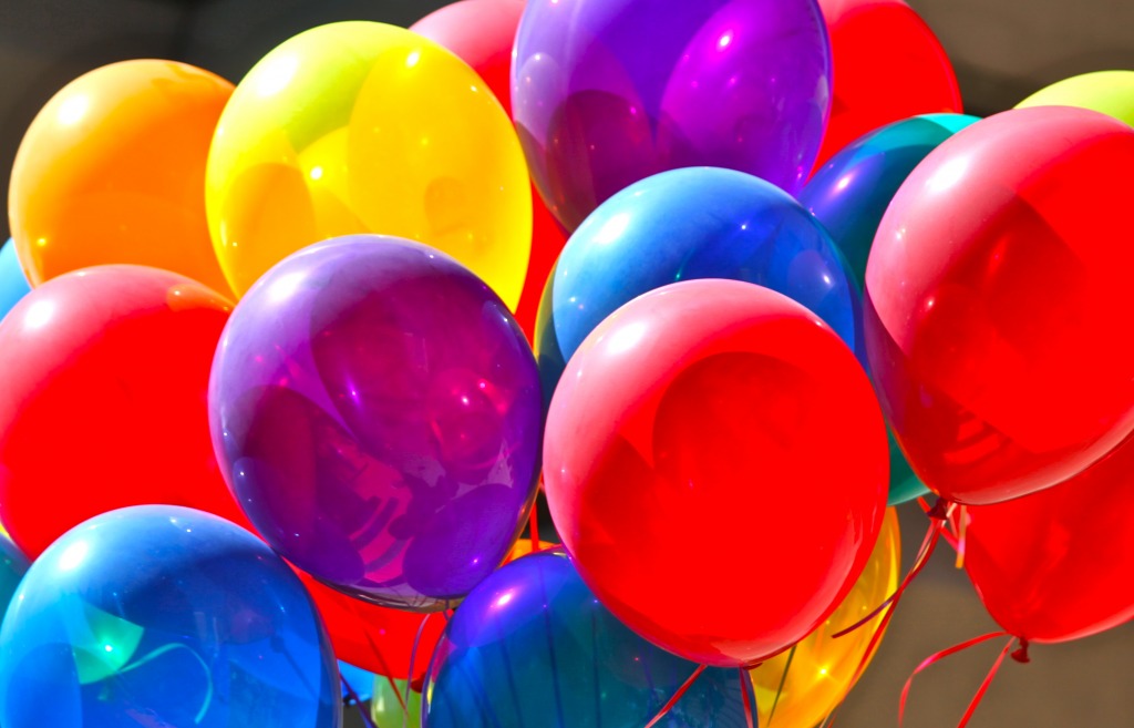 A Rainbow of Balloons jigsaw puzzle in Puzzle of the Day puzzles on TheJigsawPuzzles.com